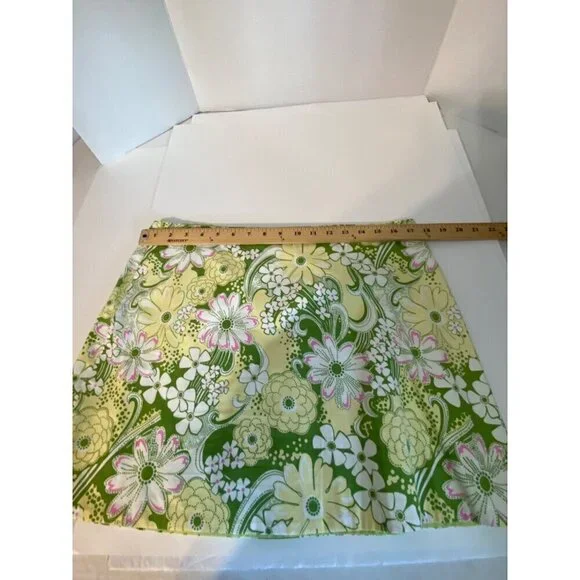 Sweet Lily Floral Print Wrap Mini Skirt Women’s Size Petite Large - Picture 4 of 6